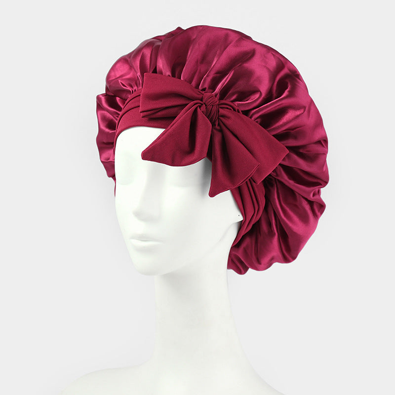 Elastic strap color Ding round hat bow