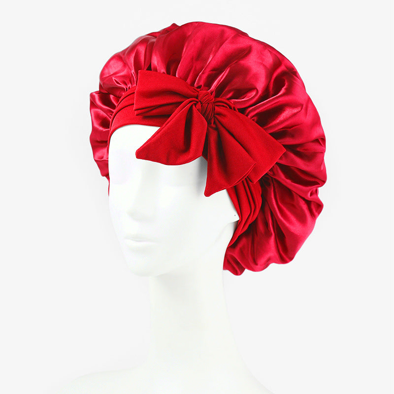 Elastic strap color Ding round hat bow