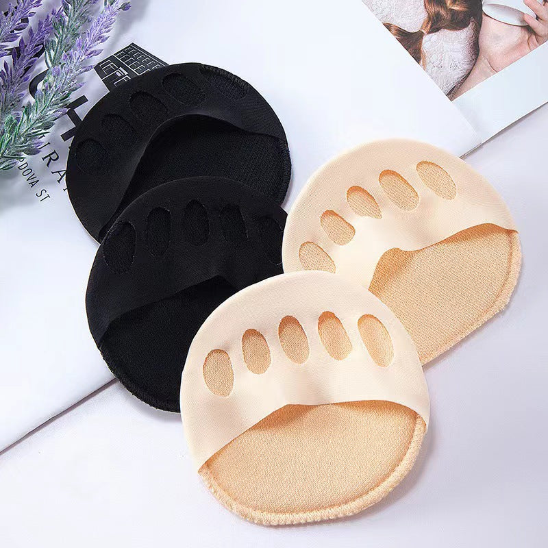 High Heel Shoe Half Sole Sock Forefoot Pad Half Size Insert Women Silicone Forefoot Pad Invisible Sock Anti-Slip Anti-Friction Shallow Mouth