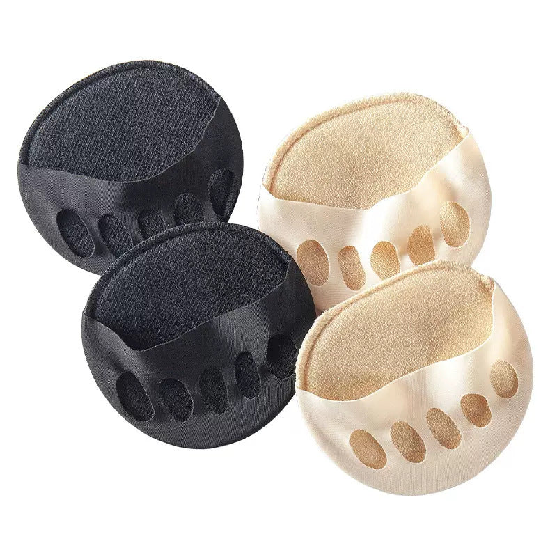 High Heel Shoe Half Sole Sock Forefoot Pad Half Size Insert Women Silicone Forefoot Pad Invisible Sock Anti-Slip Anti-Friction Shallow Mouth