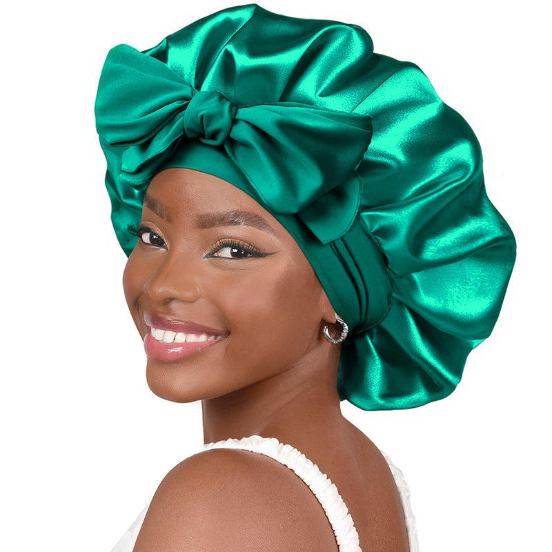 Elastic strap color Ding round hat bow