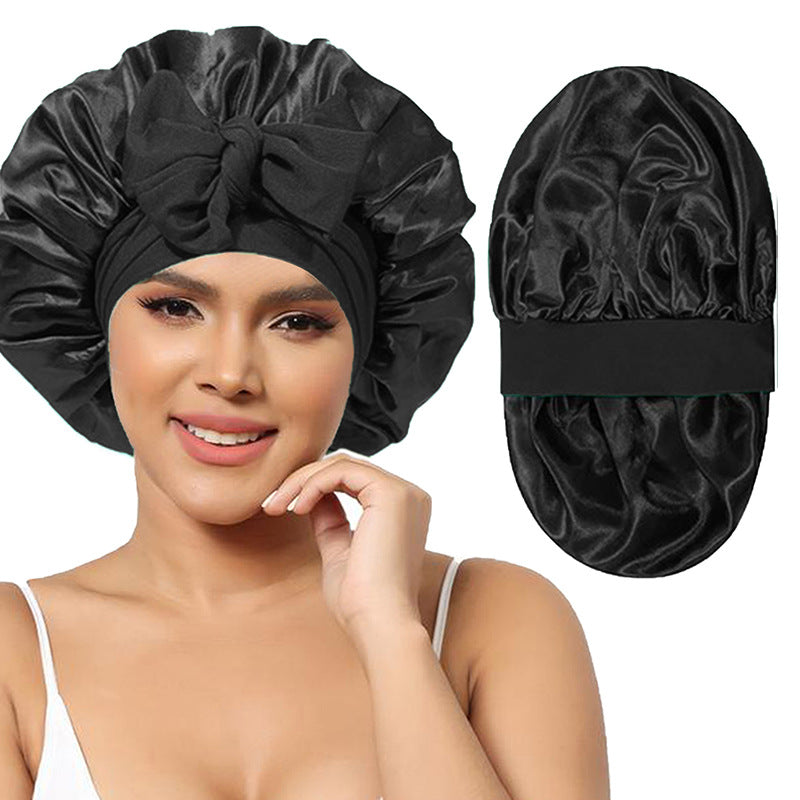 Double sided wide edged high elasticity hair care hat