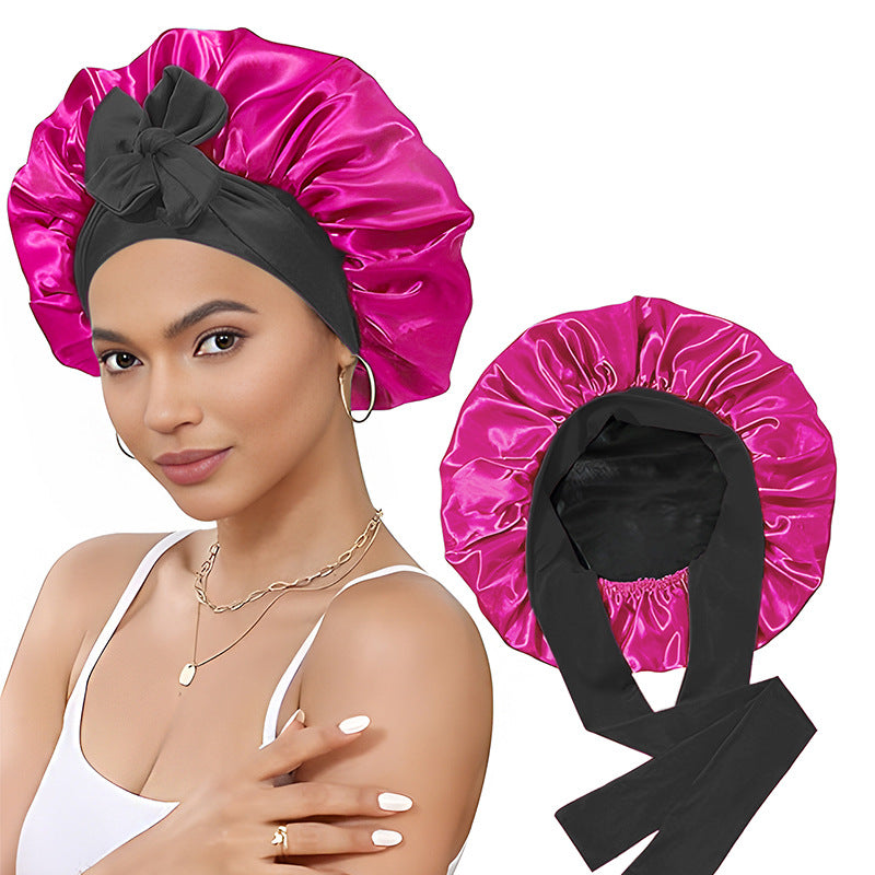Double sided wide edged high elasticity hair care hat