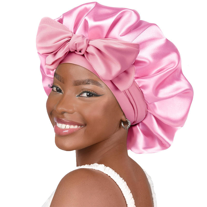 Elastic strap color Ding round hat bow