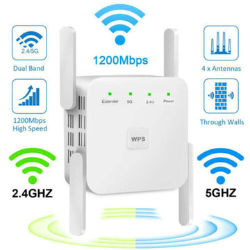 AC1200M dual band repeater wireless signal amplifier 5G high-power extender wifi repeater