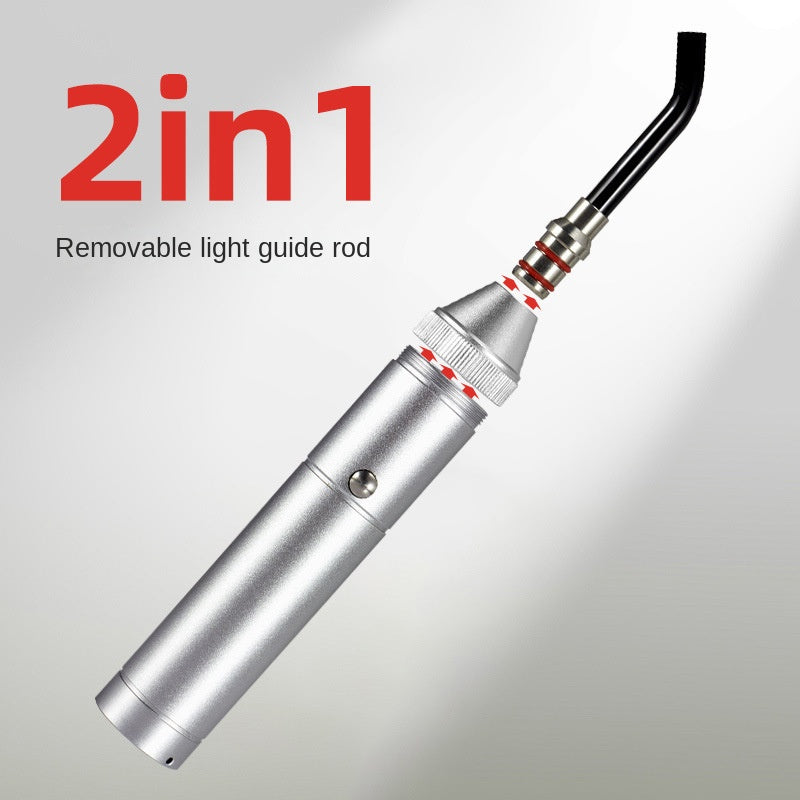 E-commerce Red Light Flashlight with Five Light Sources, Nose and Ear Canal Relief, Light Guide Rod, LED Infrared Lamp, Battery