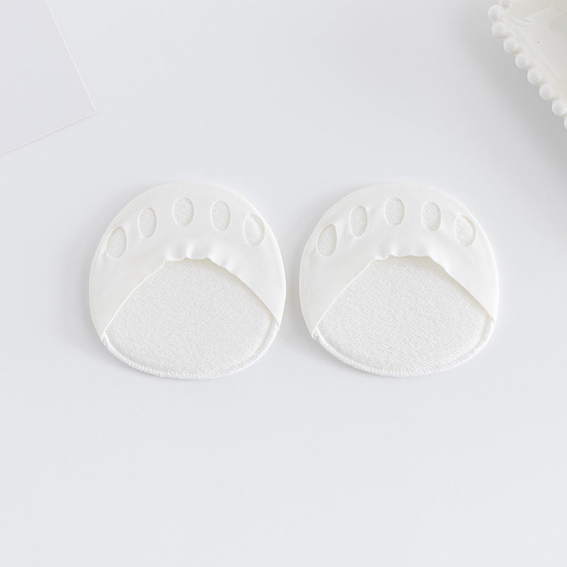 High Heel Shoe Half Sole Sock Forefoot Pad Half Size Insert Women Silicone Forefoot Pad Invisible Sock Anti-Slip Anti-Friction Shallow Mouth